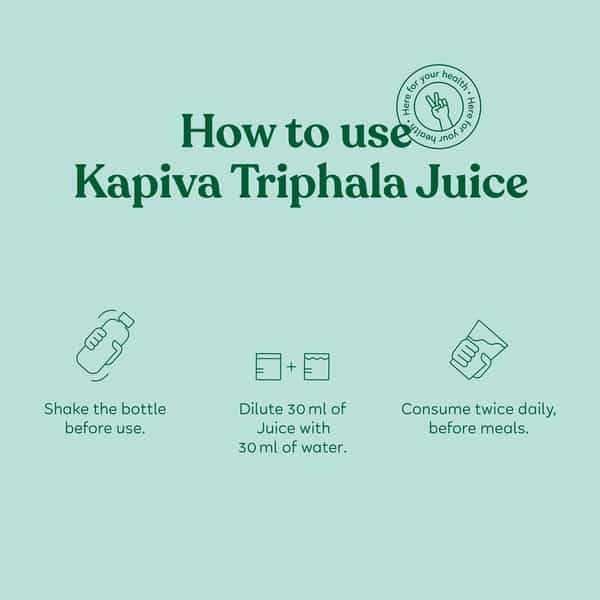Kapiva Triphala Juice 1L| Ayurvedic Formula Acts As Herbal Laxative | Digestive Care