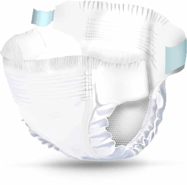 Friends Premium Adult Diaper Tape Style Flexible Waist Band 10 Count- (L) Waist 38-60 Inch