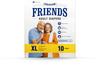 Friends Premium Adult Diaper Tape Style Flexible Waist Band 10 Count- (Xl) Waist 29.53- 62.99 Inch