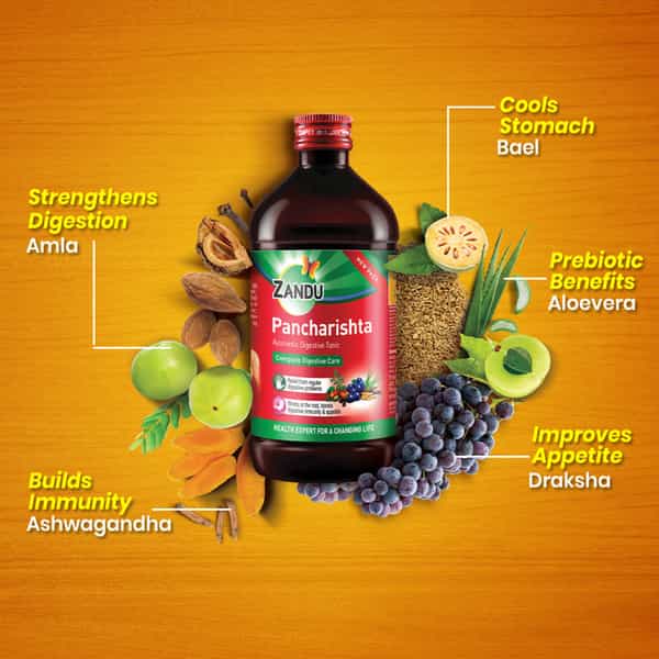 Zandu Pancharishta Ayurvedic Digestive Tonic | 650Ml