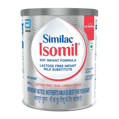 Similac Isomil Soy Infant Formula Lactose Free (Upto 24 Months) 400gm  Tin