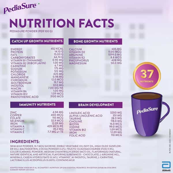 Pediasure Premium Chocolate Child Nutrition Drink Refill Of 1 Kg