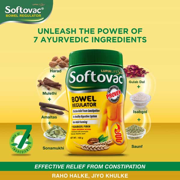 Softovac Bowel Regulator For Constipation Powder 100 Gm