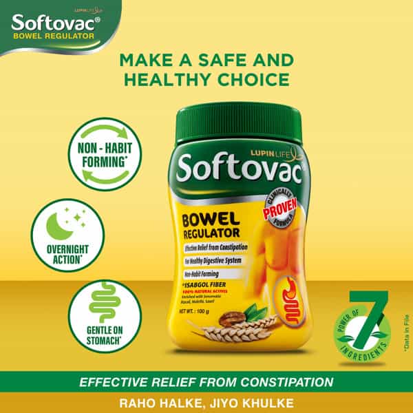 Softovac Bowel Regulator For Constipation Powder 100 Gm