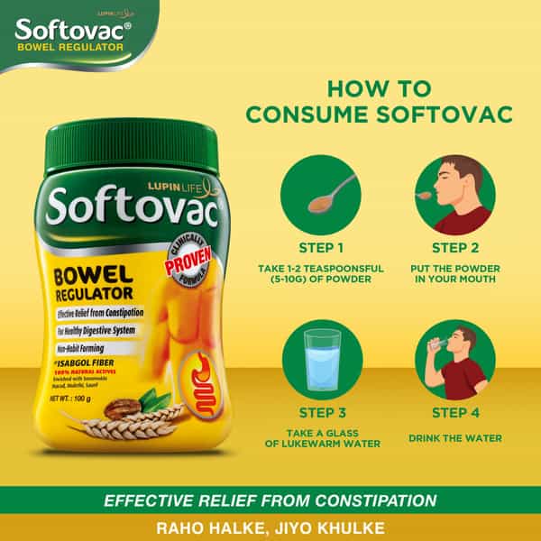 Softovac Bowel Regulator For Constipation Powder 100 Gm