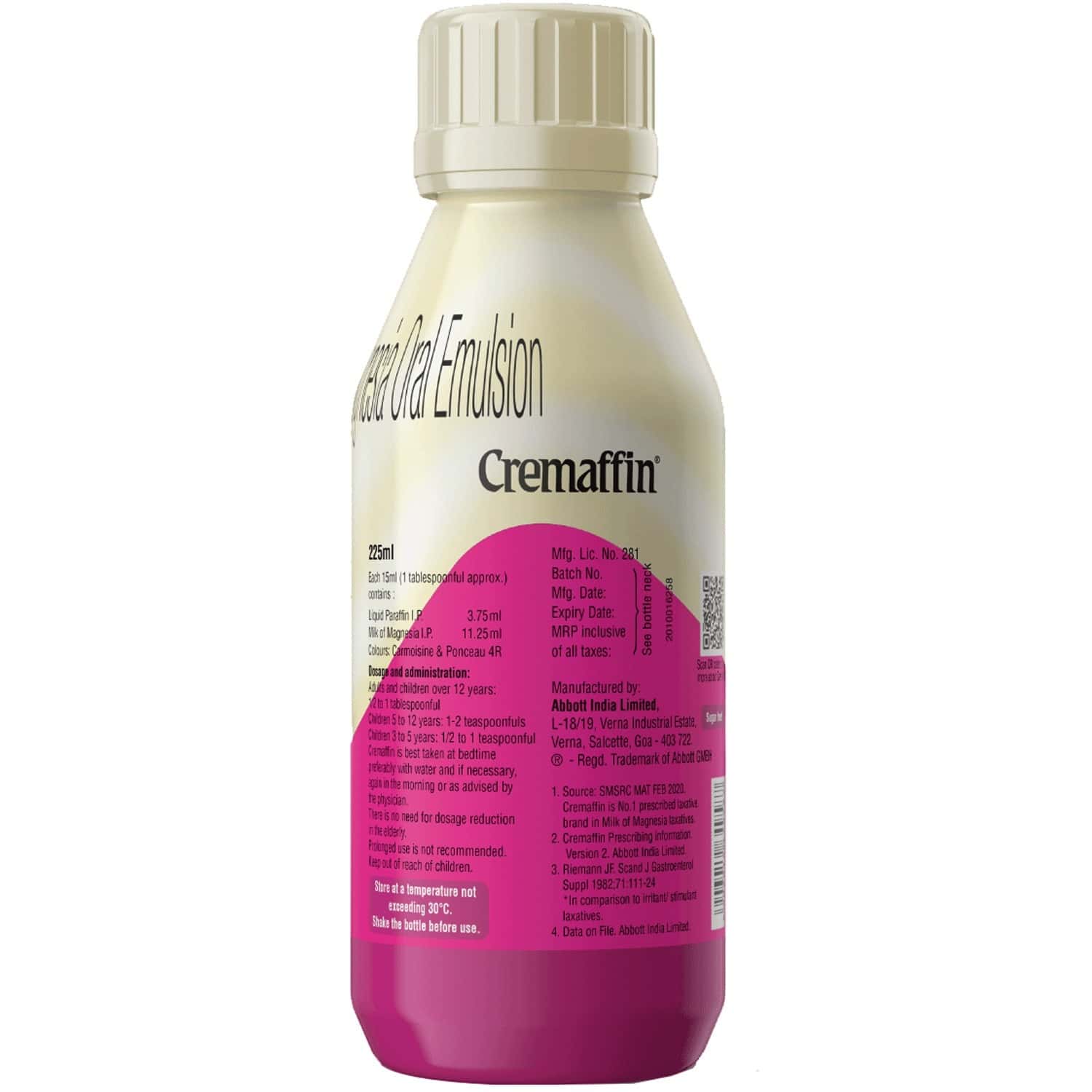 Buy CREMAFFIN CONSTIPATION RELIEF SYRUP MIXED FRUIT 225ML Online & Get Upto 60 OFF at PharmEasy