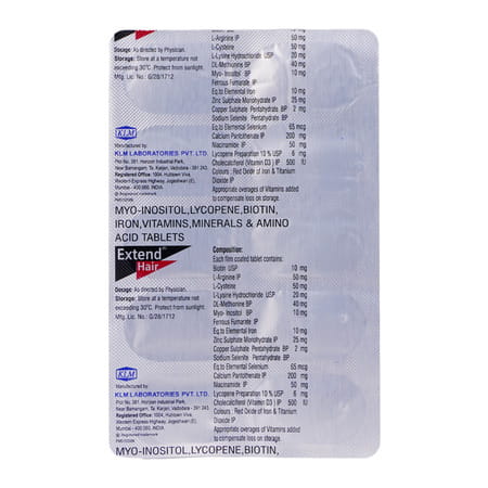 Extend Hair Strip Of 10 Tablets