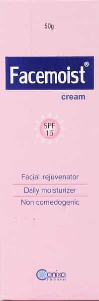 Facemoist Cream Spf 15 | Facial Rejuvenator & Daily Moisturiser | 50 Gm