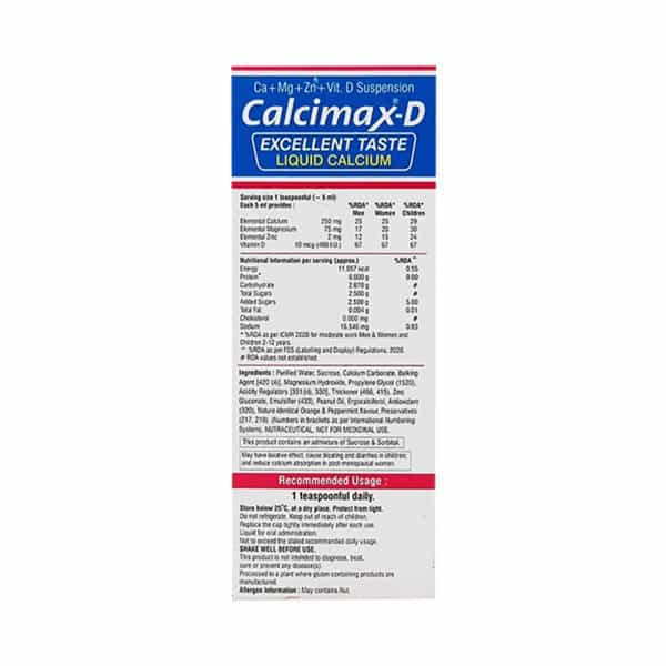 Calcimax D Bottle Of 200Ml Suspension
