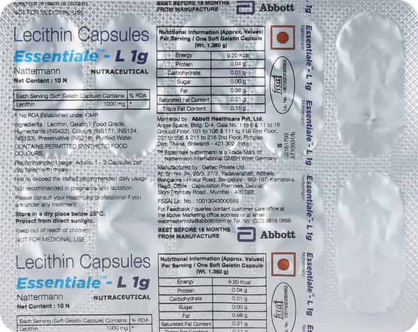 Essentiale L 1Gm Strip Of 10 Capsules