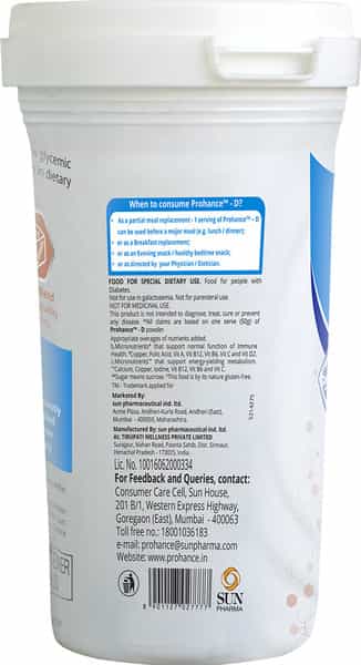 Prohance D Chocolate Diabetes Care Powder Sugar Free Jar Of 400 G