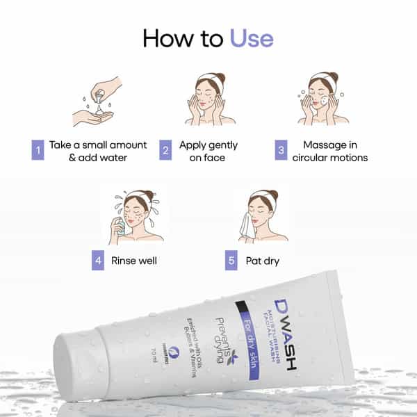 Dwash Moisturising Facial  Face Wash  Bottle Of 70 Ml