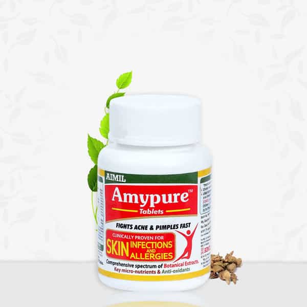 Aimil Amypure Tablet 100 Tabs | Ayurvedic Blood Purifier | For Bacterial & Fungal Skin Infections