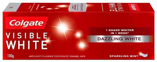 visible white paste