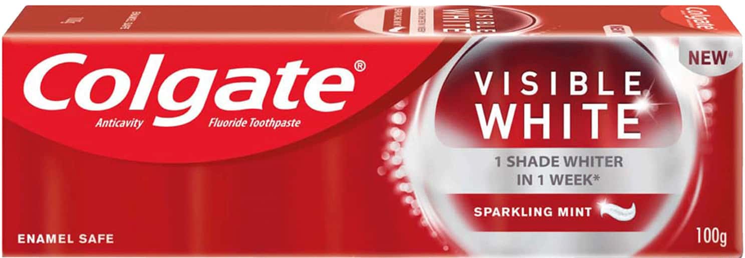 Colgate Visible White Sparking Mint Whitening Toothpaste Tube Of 100 G
