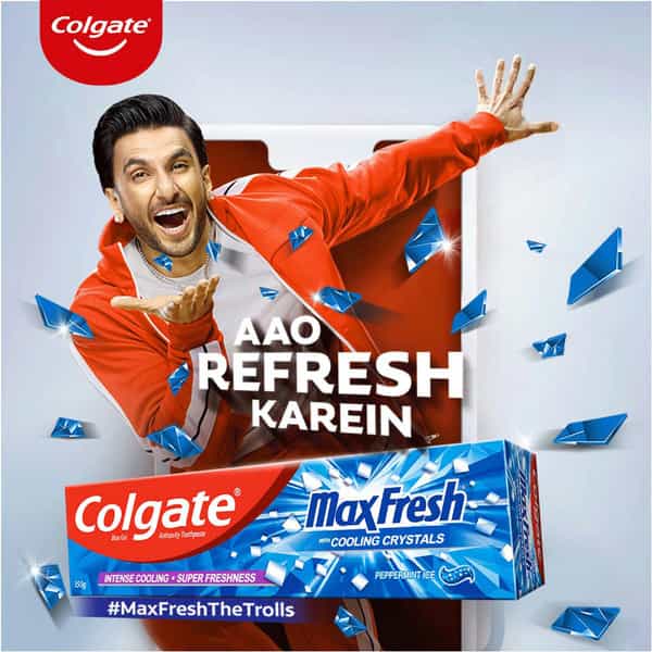 Colgate Toothpaste - Maxfresh Peppermint Ice - 150 G - Blue Gel