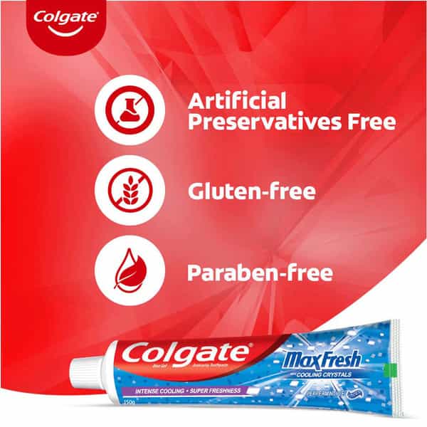 Colgate Toothpaste - Maxfresh Peppermint Ice - 150 G - Blue Gel