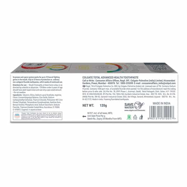 Colgate Toothpaste-Total Advance Health - 120 G - Advanced Protection
