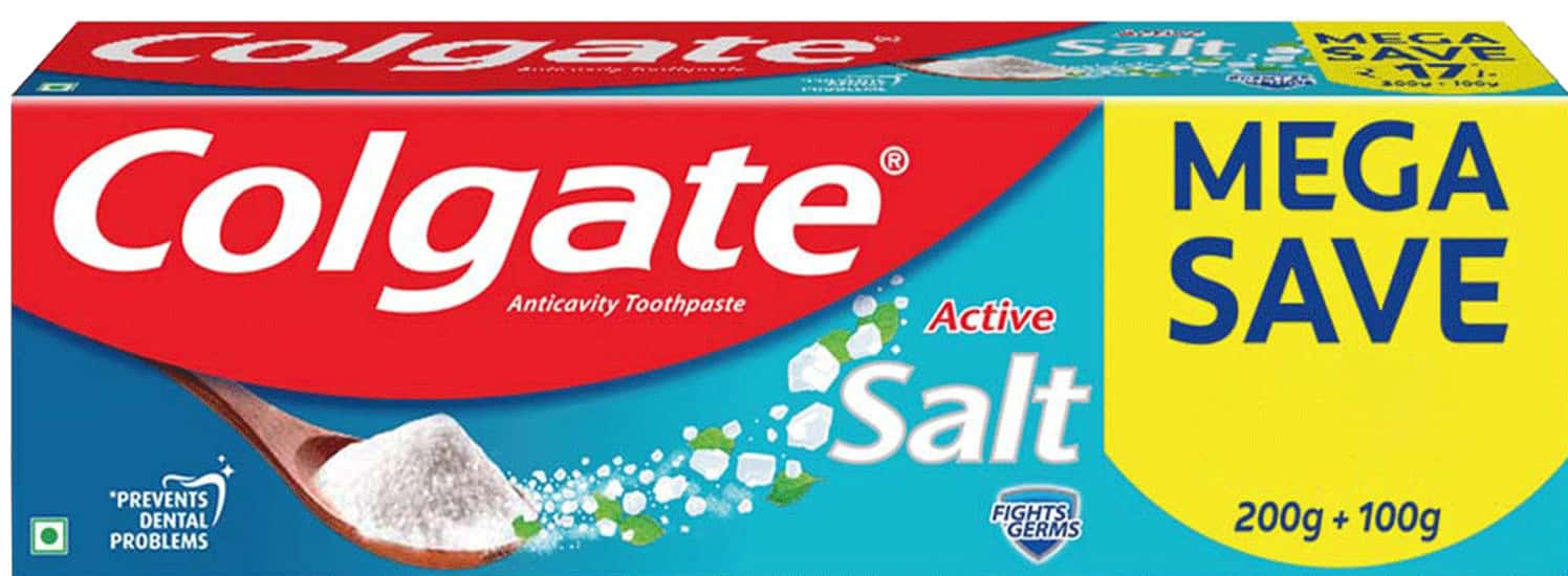 Colgate Active Salt Toothpaste Saver Pack (200g + 100g) 300 Gm