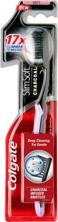 Colgate Toothbrush - Slim Soft Charcoal - 1 Pc - Soft Bristles