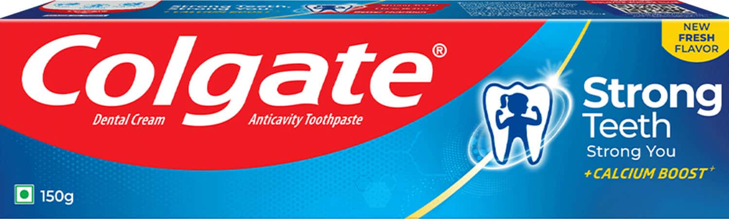Colgate Toothpaste - Strong Teeth Dental Cream - 150 G - Anti-cavity
