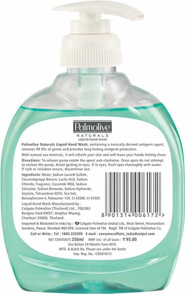 Palmoliv Natural Lhw Sea Mineral 250 Ml