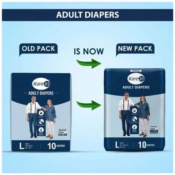 Kare In Adult Diapers Large 10'S
