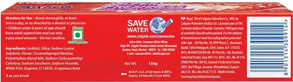 Colgate Toothpaste - Maxfresh Spicy Fresh - 150 G - Red Gel