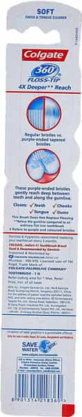 Colgate Toothbrush - 360 Flosstip - 1 Pc - Soft Bristles