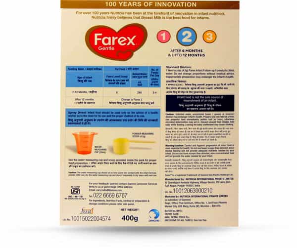 Farex Stage 2 Follow-Up Infant Formula Refill Of 400 G