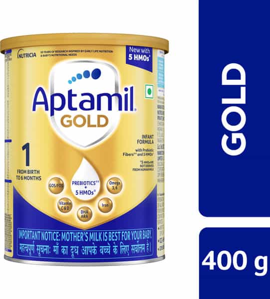 Aptamil Gold 1 Infant Formula Powder With Prebiotics (Upto 6 Months) Stage 1-400G Tin
