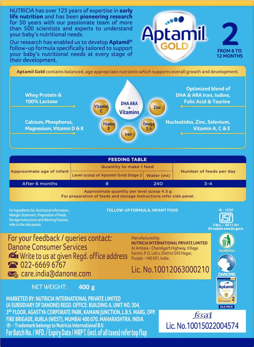 Buy APTAMIL GOLD FOLLOW UP INFANT FORMULA POWDER (AFTER MONTHS - Main Image