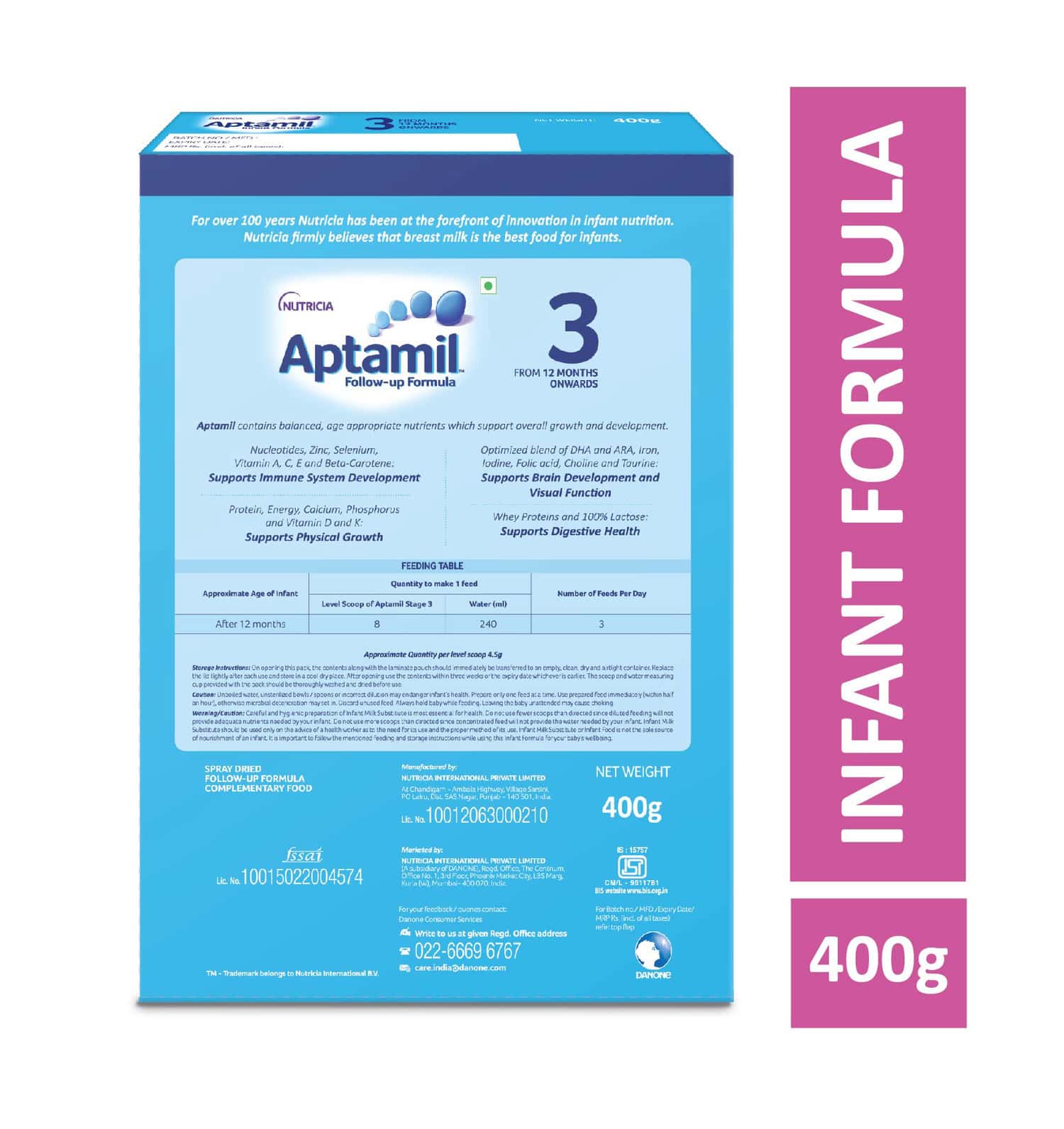 Buy Aptamil Baby Food Stage 3 FollowUp Formula Box Of 400 G Online