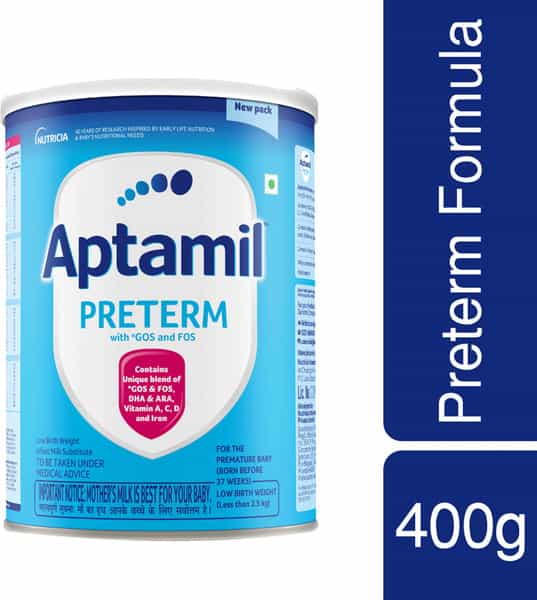 Aptamil Preterm | Premature Baby Born Before 37 Weeks | Tin | Oral Powder | 400 Gm