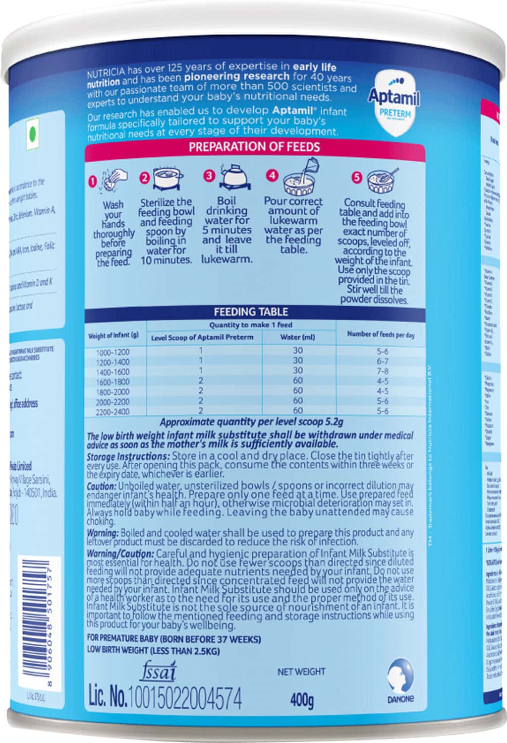 Buy APTAMIL INFANT FORMULA PRETERM (PREMATURE BABY BORN BEFORE 37 WEEKS