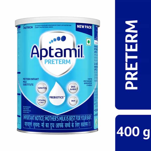Aptamil Preterm | Premature Baby Born Before 37 Weeks | Tin 400 Gm