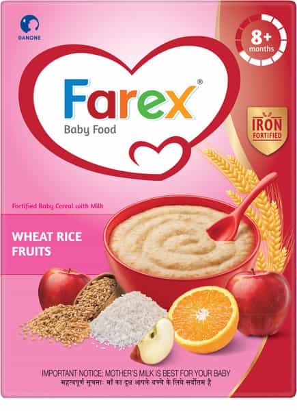 Farex Wheat Rice Baby Food (8 Months+) Refill Of 300 G