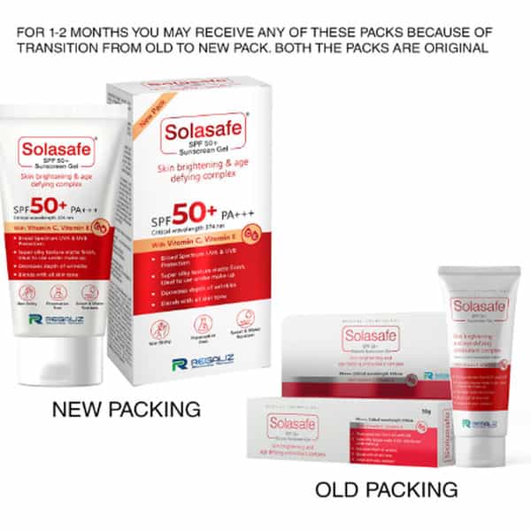 Solasafe Spf 50+ Sunscreen Gel 50 Gm
