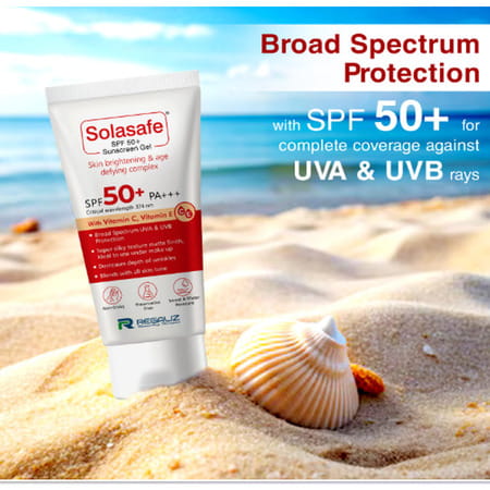 Solasafe Spf 50+ Sunscreen Gel 50 Gm