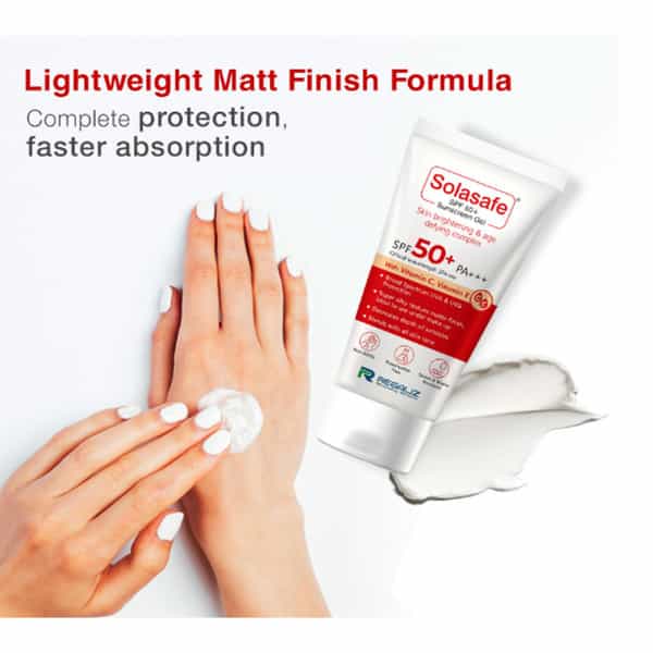 Solasafe Spf 50+ Sunscreen Gel 50 Gm