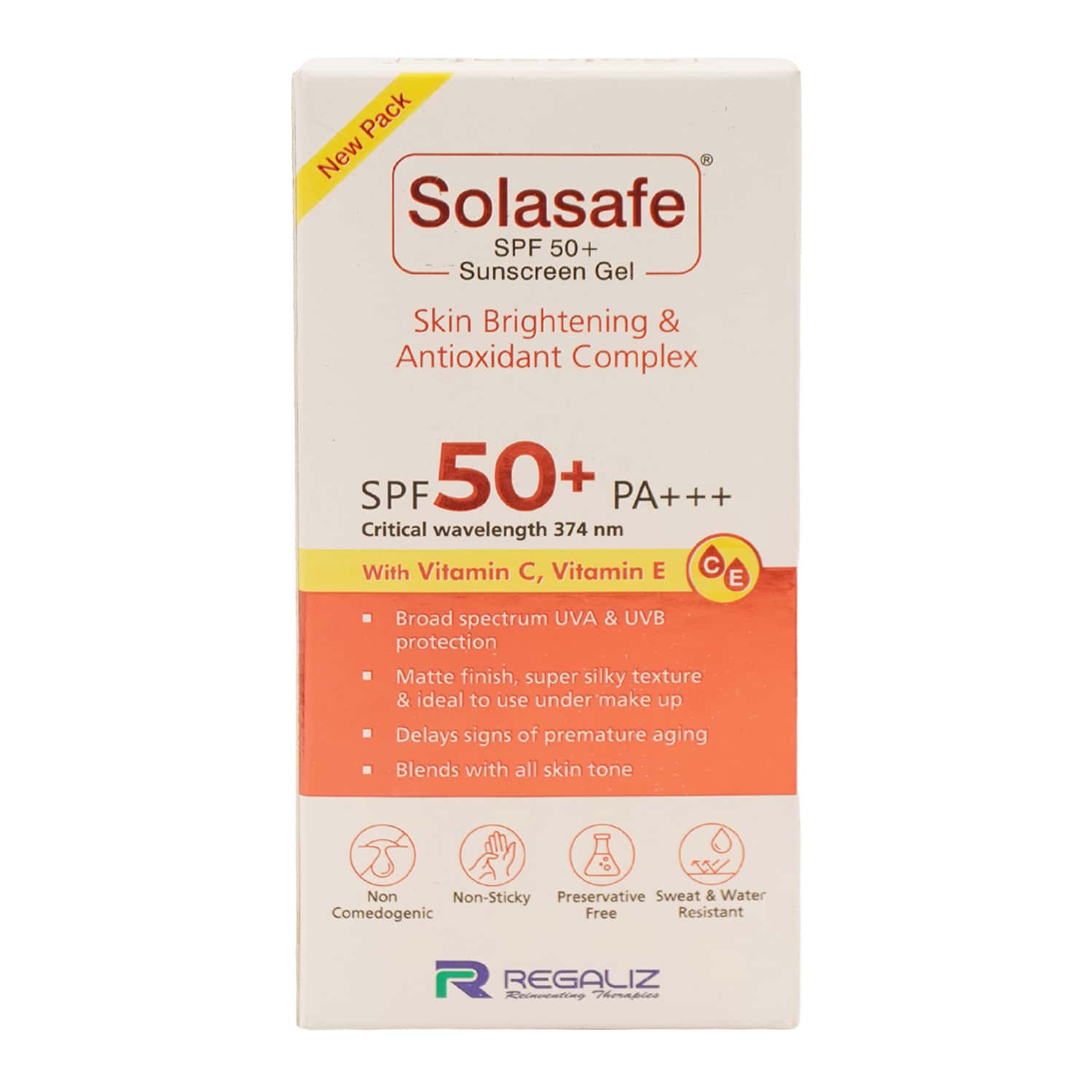 Solasafe Spf 50+ Sunscreen Gel 50 Gm