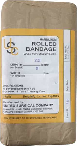 Rolled Bandage 9Cm*2.5M 10 Rolls