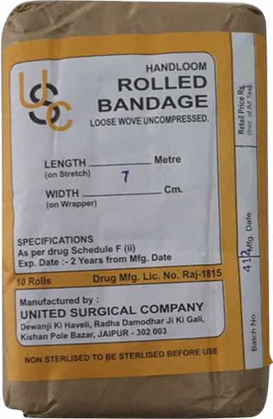 Rolled Bandage 7Cm*2.5M 10 Rolls