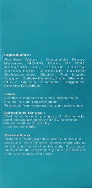 Ridacne Foaming Bottle Of 100Ml Face Wash