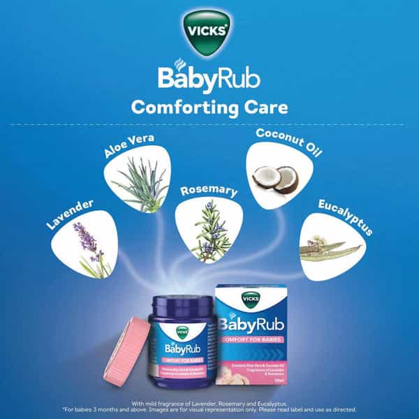Vicks Babyrub Soothing Balm Comfort For Babies Bottle Of 25 Ml