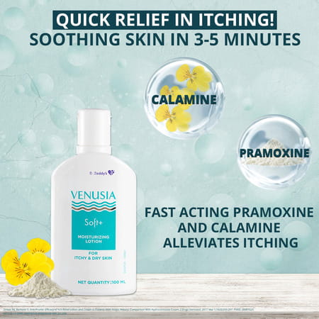 Venusia Soft Plus Moisturising Lotion For Itchy & Dry Skin 100 Ml