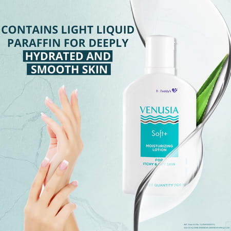 Venusia Soft Plus Moisturising Lotion For Itchy & Dry Skin 100 Ml