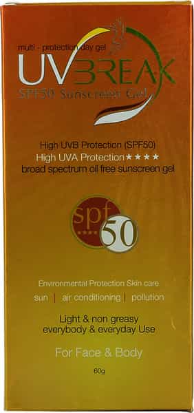 Uv Break Spf 50 Sunscreen Gel 60Gm