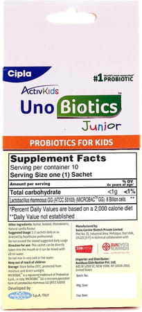 Activkids Uno Biotics Junior Sachet Of 1gm Oral Powder