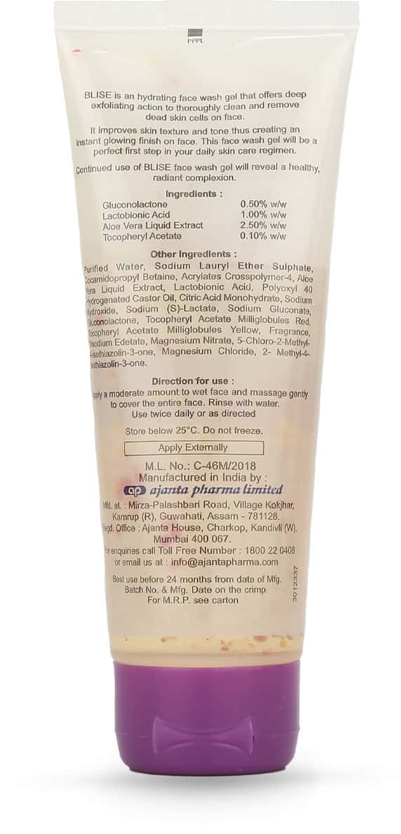 Buy BLISE FACE WASH GEL 100GM Online & Get Upto 60 OFF at PharmEasy
